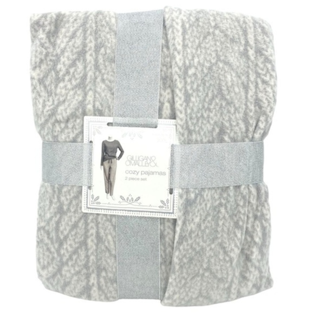 Gillian & Omalley Women’s Heather Gray Cozy Pajamas 2 Piece Set New